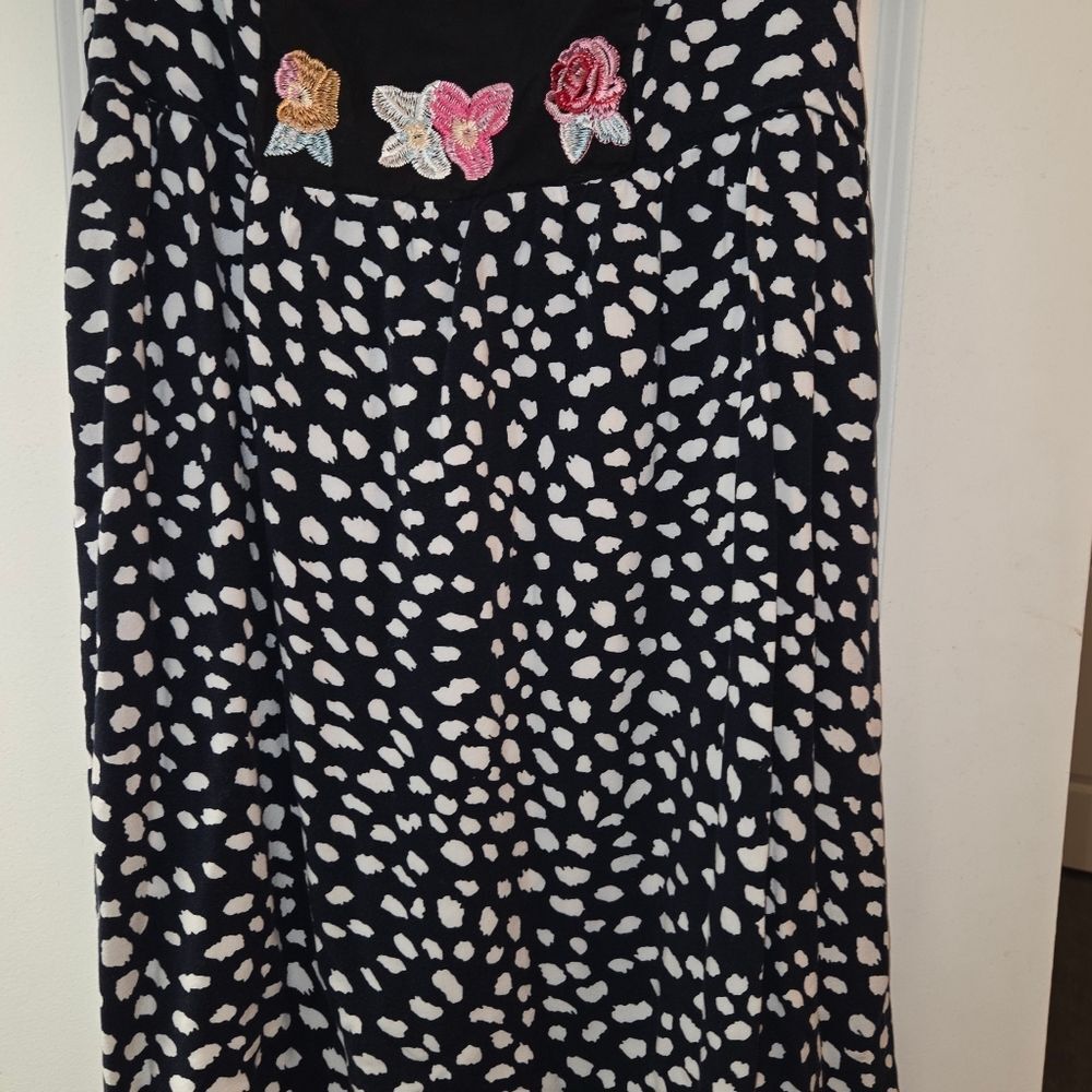 Kirundo Navy Polka Dot Floral Embroidered Sundress - Picture 5 of 11